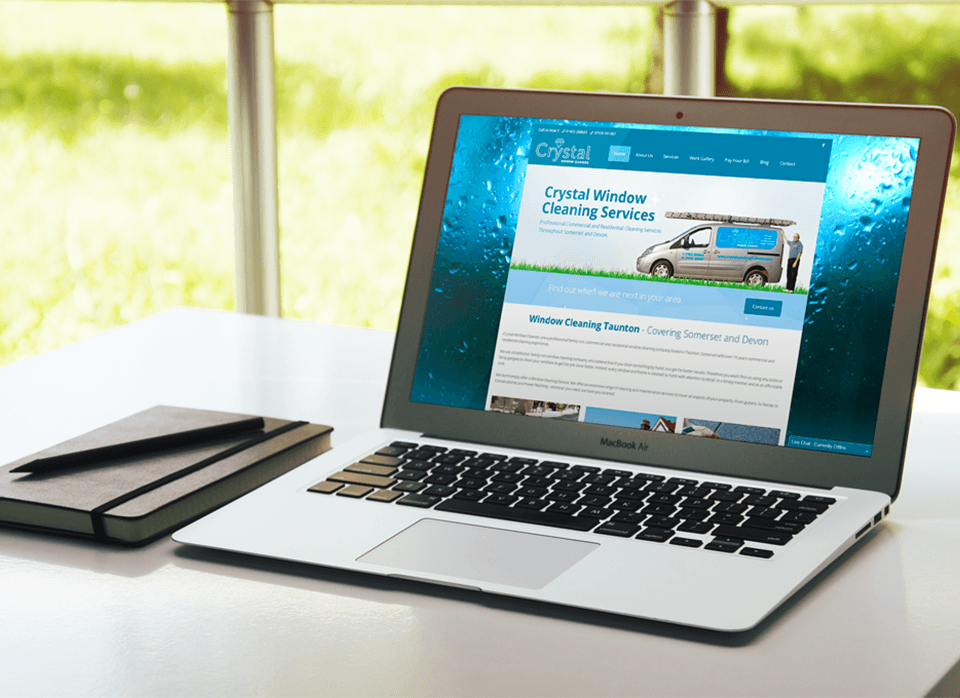 Crystal Window Cleaners Taunton Responsive Wordpress Website Mockup