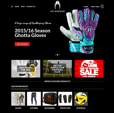 HO Soccer UK Website Mockup